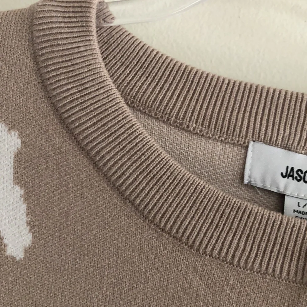 Jason Wu Tan Sweater with White Horse Design